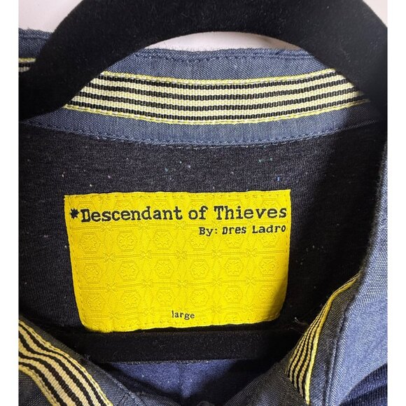 Descendant of Thieves Navy Polo Shirt L | Limited Edition Batch 150, Rare Street - Picture 7 of 11